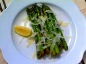 Pan Seared Spring Asparagus Dressed With Balsamic Citronette And Parmesan